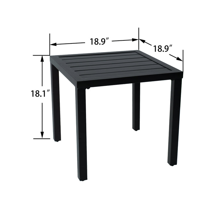 Kozyard Modern Classic Outdoor 18"x18" Patio Side Table (Table Only)
